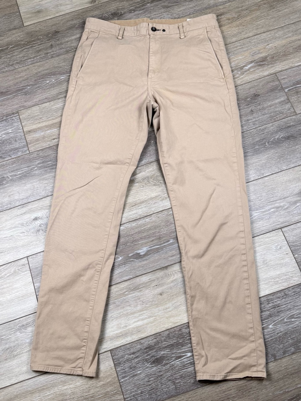 Rag & Bone Men's Slim Fit 2 Chino Pants 34x31 Beige Straight Leg